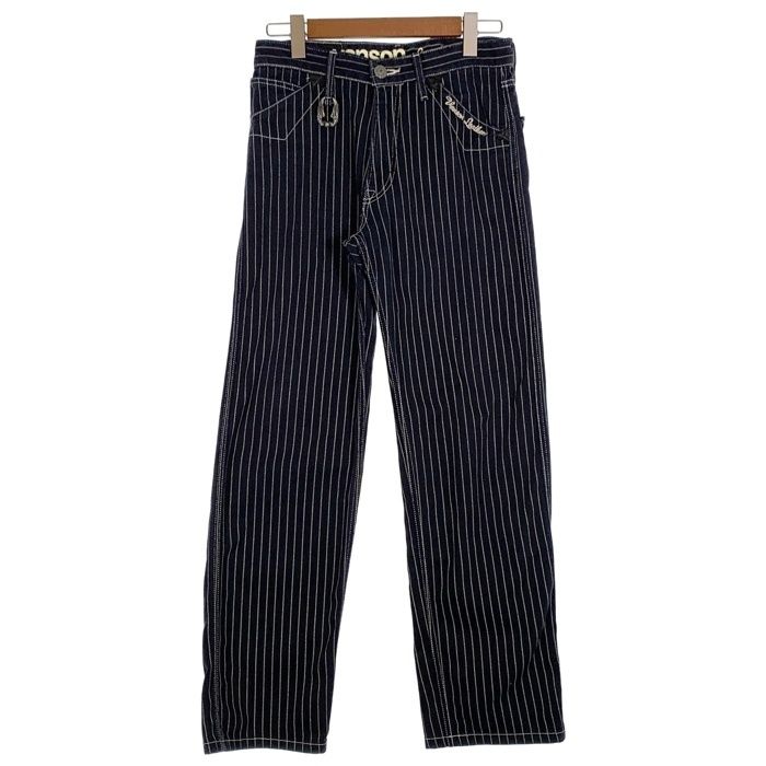 VANSON Leathers ヴァンソン レザース ストライプ デニム パンツ ブルー Size 31