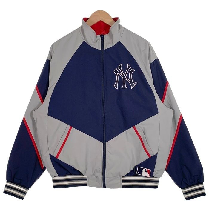 SUPREME シュプリーム New York Yankees ニューヨークヤンキース Track Jacket トラックジャケット ネイビー グレー Size L