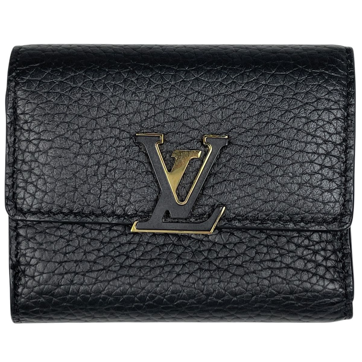 ルイ・ヴィトン Louis Vuitton ポルトフォイユ カプシーヌXS 三つ折り財布 トリヨン ノワール(ブラック) M68587 レディース 【中古】