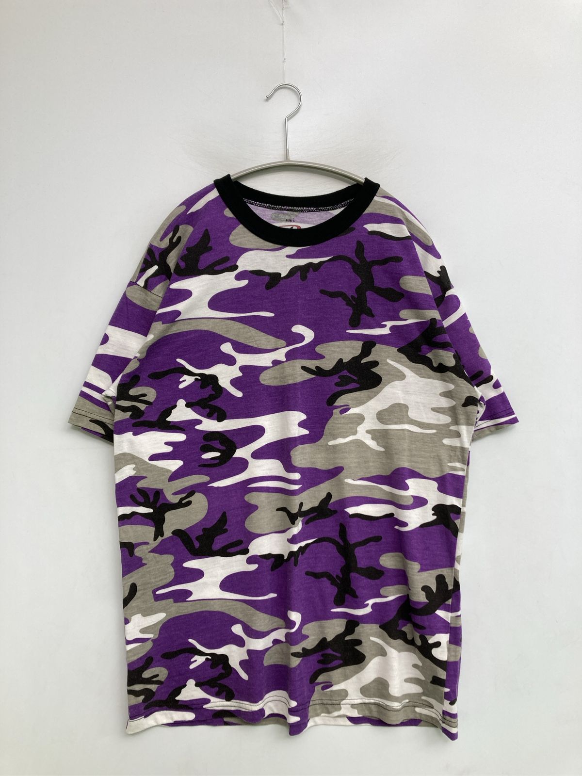 ROTHCO ロスコ Tシャツ/カットソー L パープル クルーネック(丸首) 半袖 カモフラージュ柄 ミドル丈 メンズ レディース
