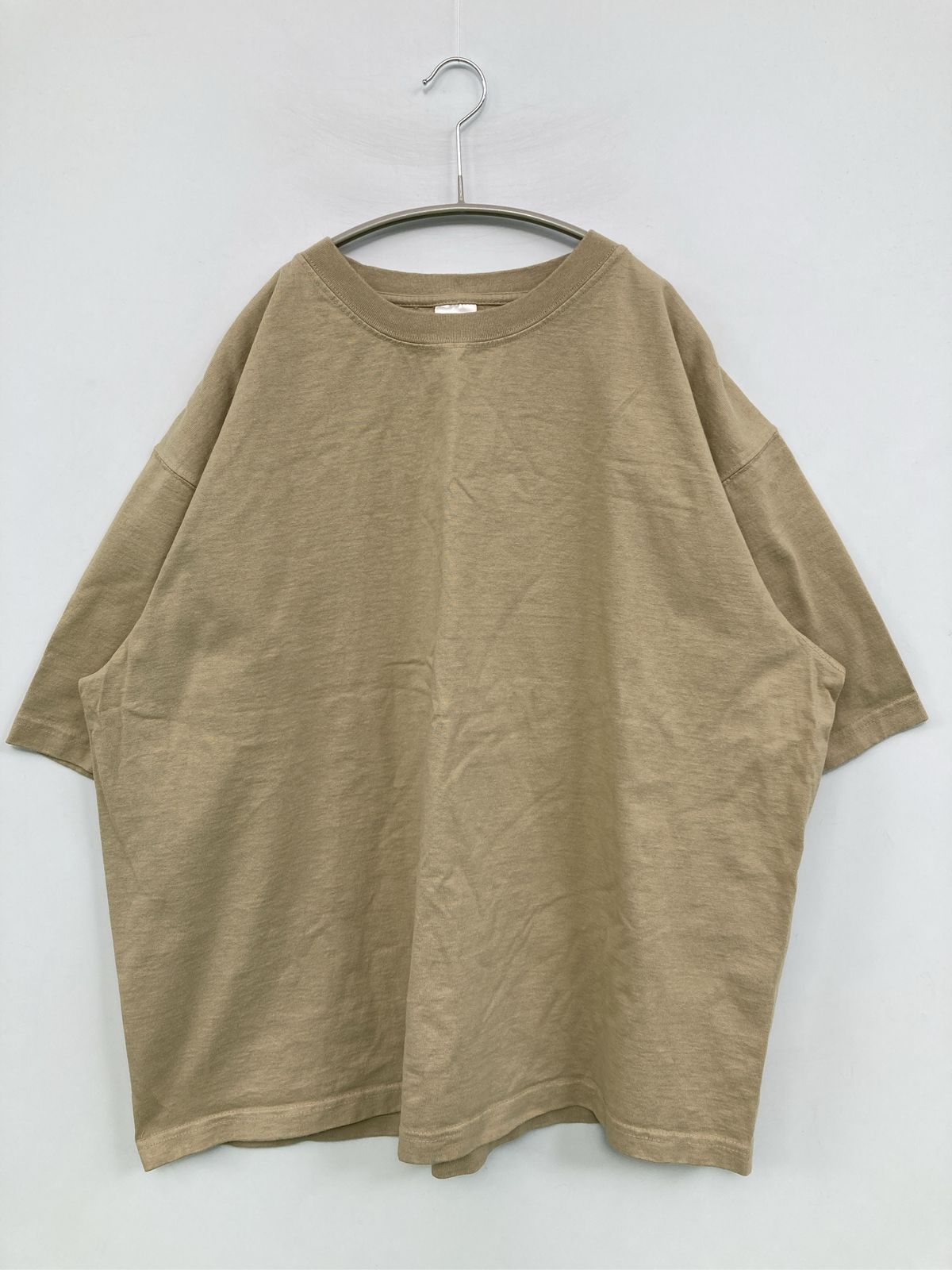 CAMBER キャンバー Tシャツ/カットソー ベージュ 無地 ミドル丈 半袖 クルーネック(丸首) メンズ