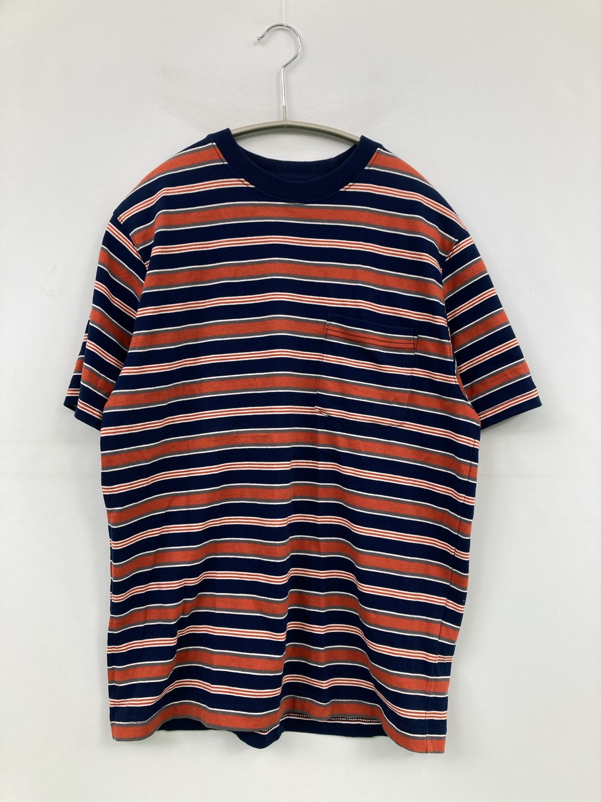 BEAMS ビームス Tシャツ/カットソー ボーダー柄 ミドル丈 半袖 クルーネック(丸首) メンズ レディース