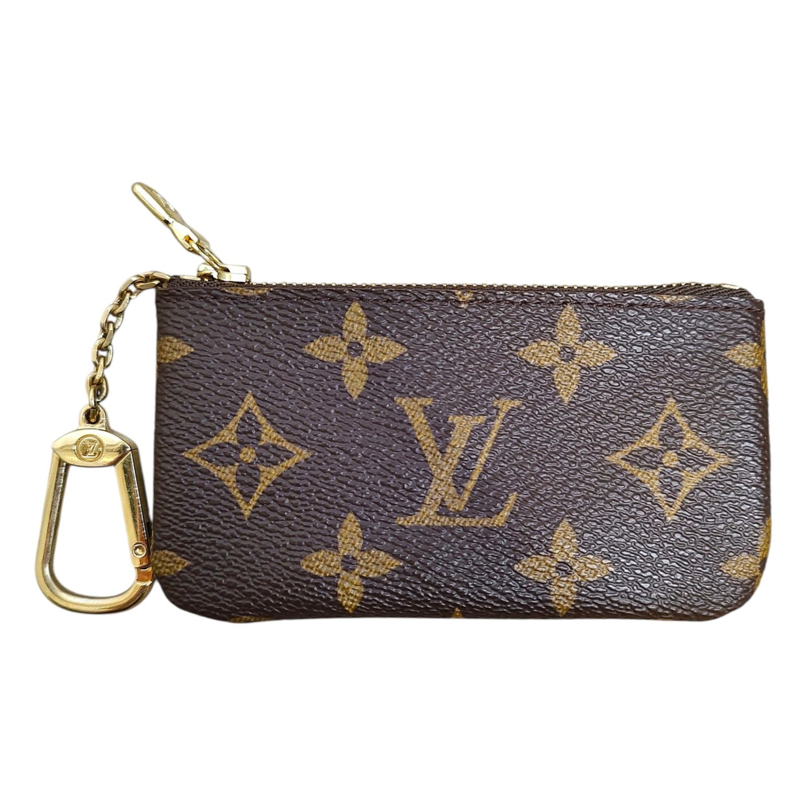 LOUIS VUITTON ルイ・ヴィトン モノグラム ポシェット クレ コイン カード キーケース M62650 F ブラウン/ゴールド ユニセックス