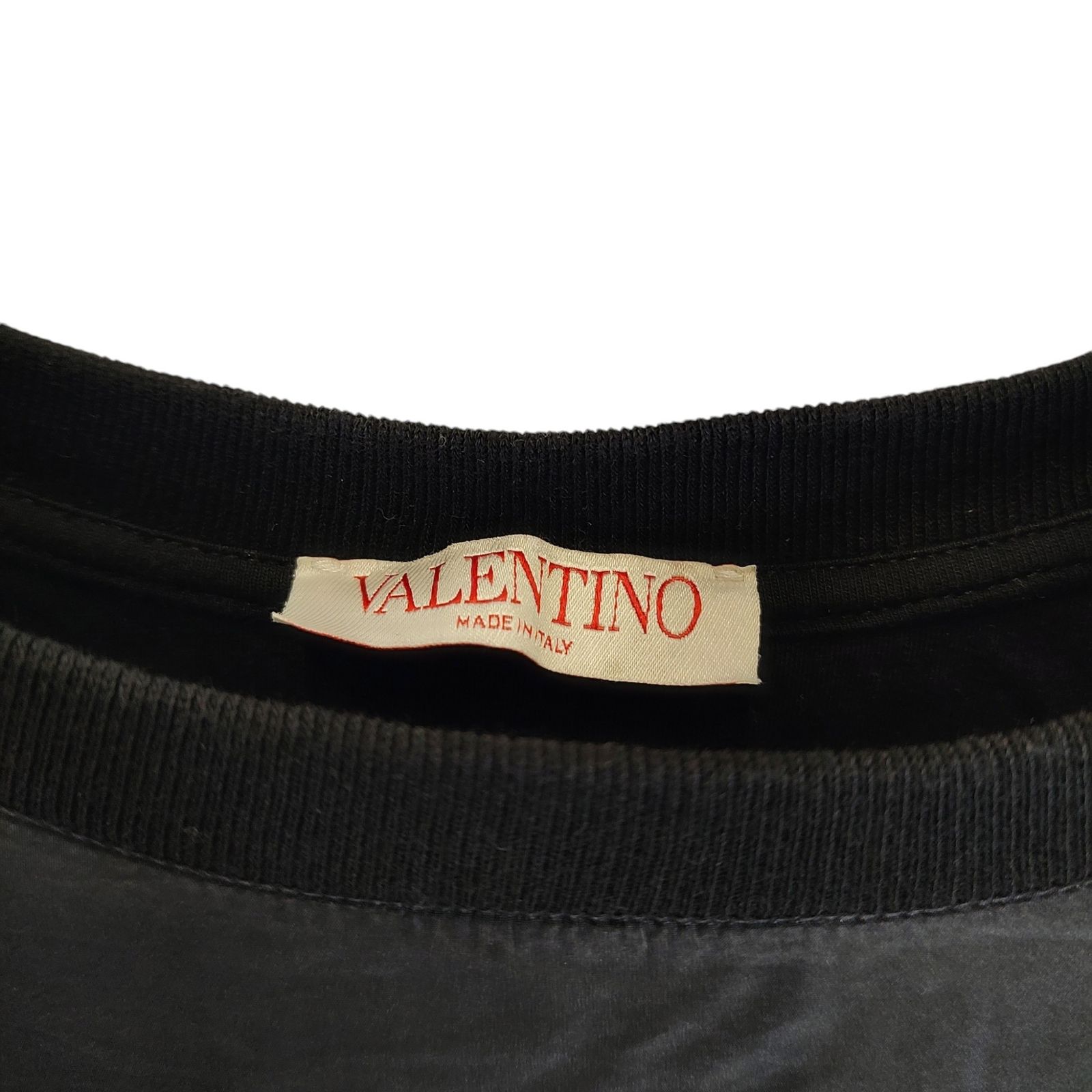 VALENTINO ヴァレンティノ Washed Taffeta Panel T-Shirt ウォッシュド
