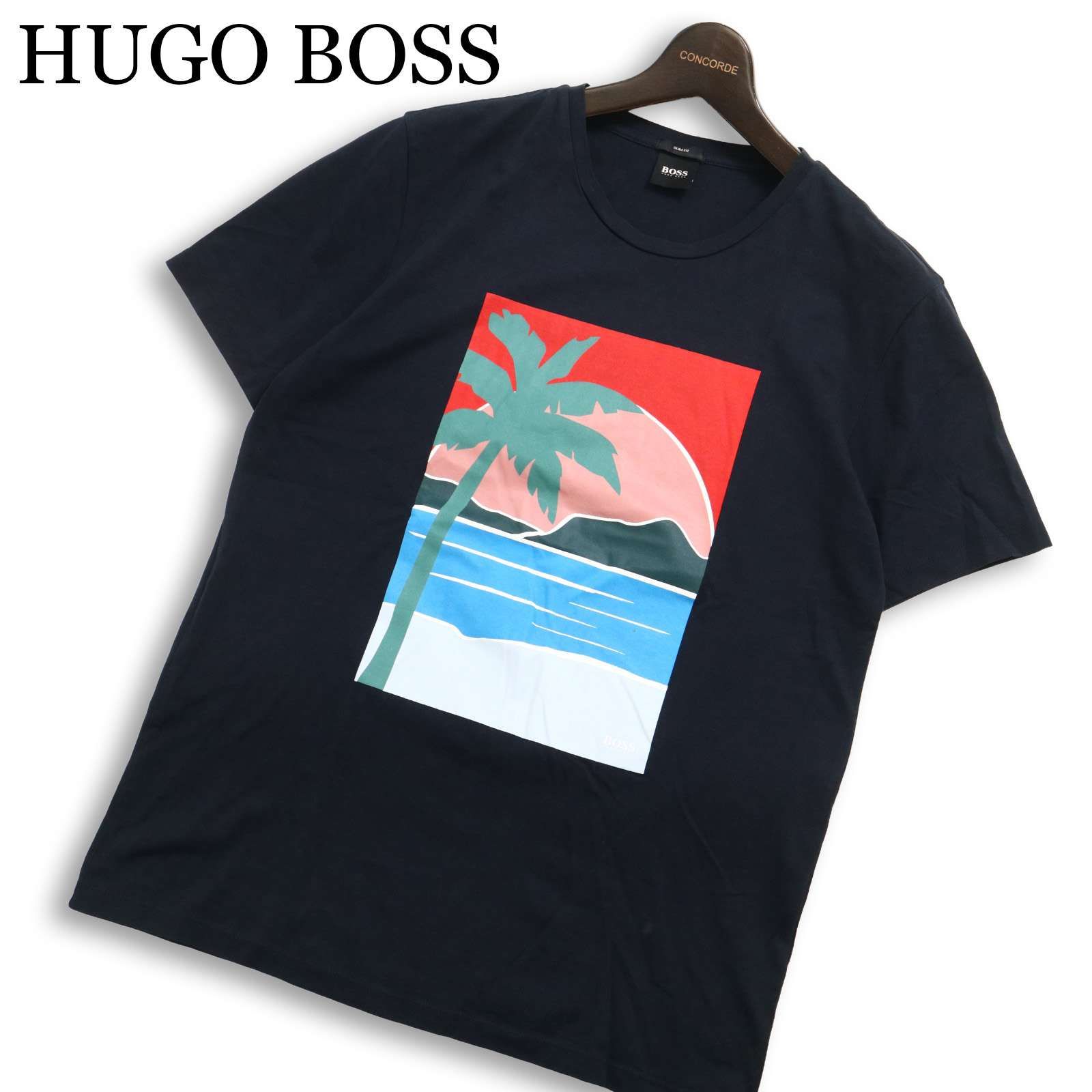 HUGO BOSS ヒューゴボス 春夏☆ 半袖 スリムフィット パームツリー 