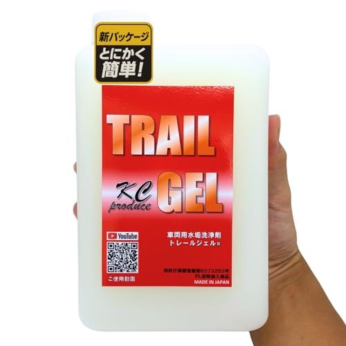 【KCプロデュース】大盛りトレールジェル 1000ml とにかく簡単 車用水垢クリーナー 原液のまま使用可 ホイール下地処理 ブレーキダスト除去 頑固汚れ対応 柑橘系の香り 国内発送