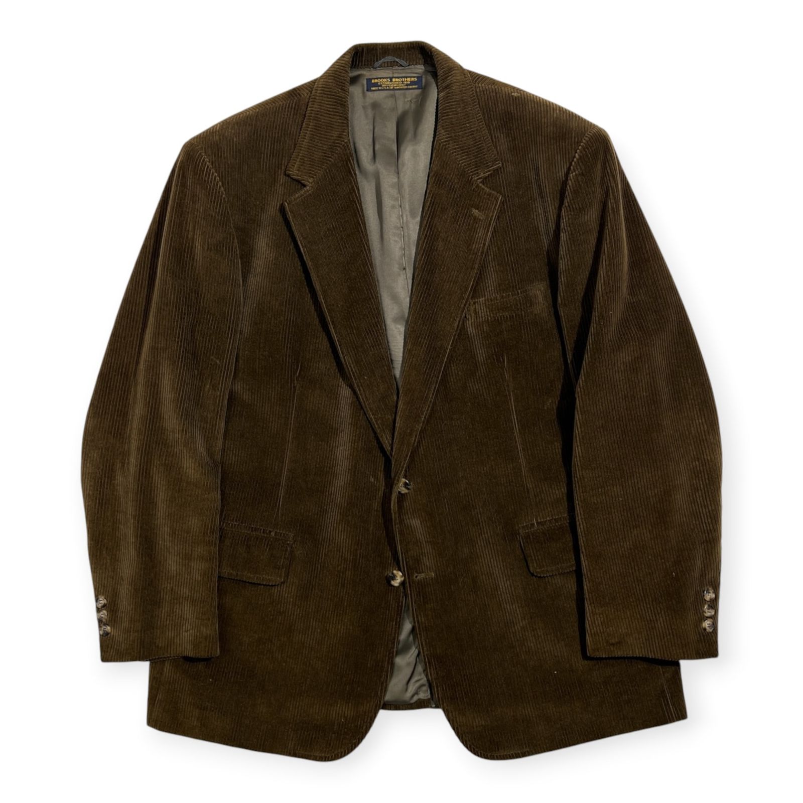 80s 90s USA製 Brooks Brothers ブルックスブラザーズ コーデュロイ テーラード ジャケット 44R /ブラウン/ACTWU/ビンテージ