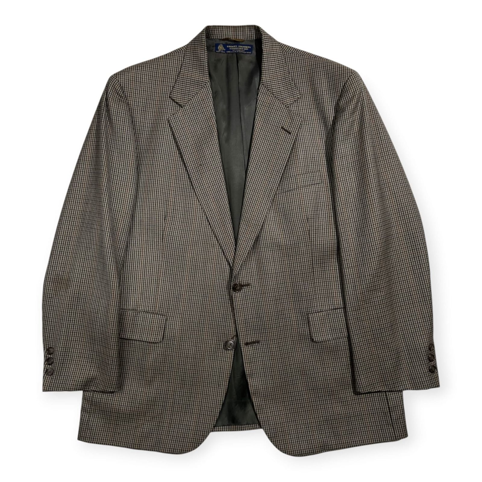 90s USA製 Brooks Brothers ブルックスブラザーズ チェック 2B テーラードジャケット 44 REG /アメリカ製/ビンテージ