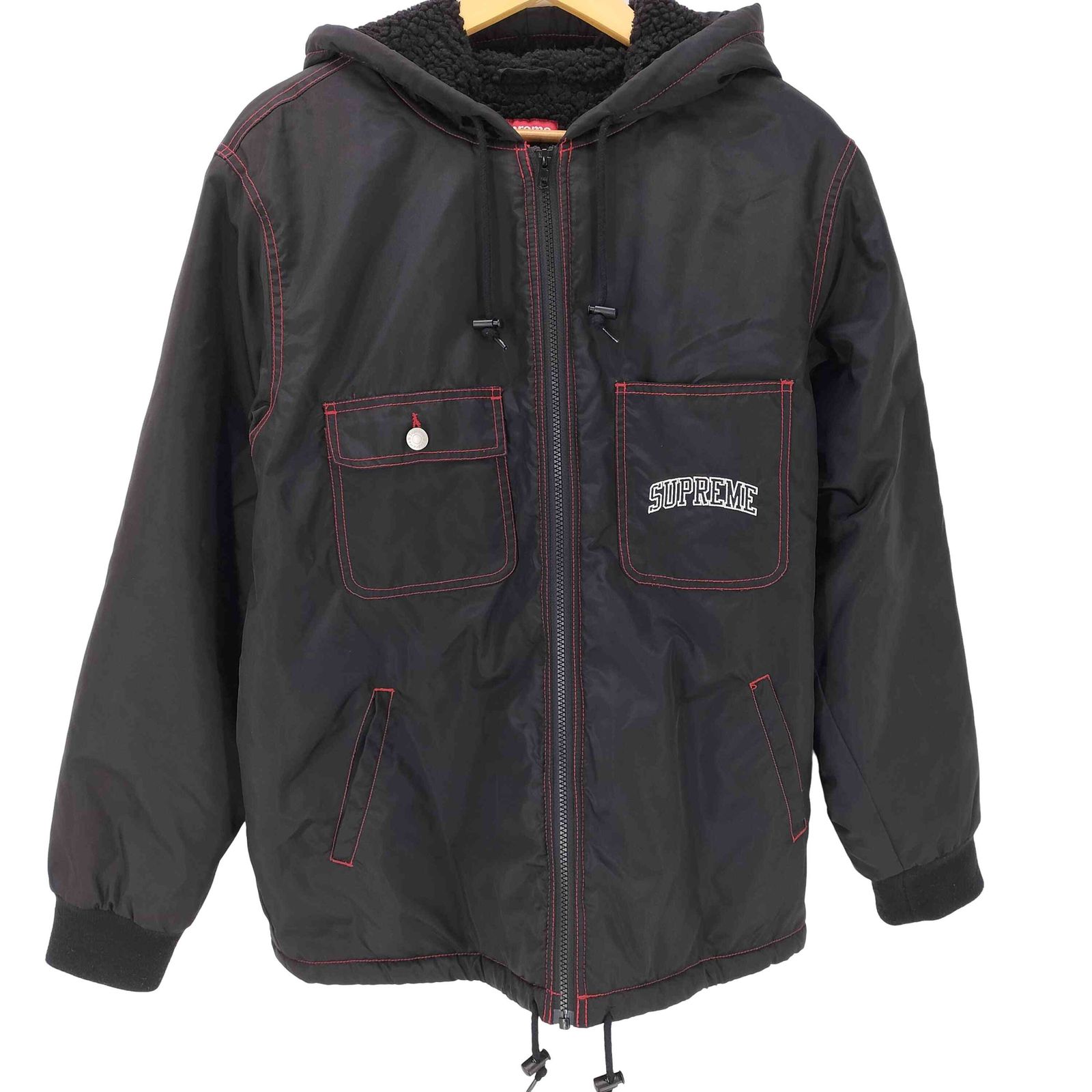 シュプリーム Supreme Sherpa Lined Nylon Zip Up Jacket メンズ JPN：L