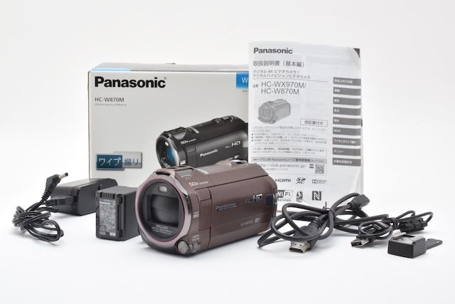 ＜並品＞ パナソニック HDビデオカメラ W870M ブラウン HC-W870M-T