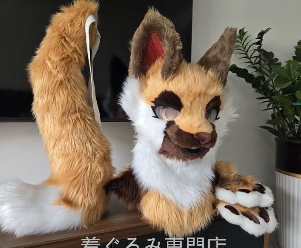 犬　猫　着ぐるみ ヘッド全頭　ヘッド ケモノ ファースーツ ぬいぐるみ コスプレ コスチューム Kurumi 一点物 C476