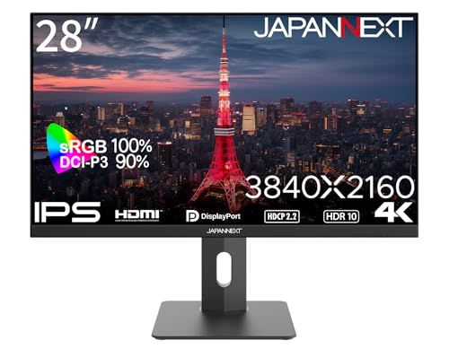 28インチ IPSパネル搭載 4K(3840x2160)解像度 液晶モニター JN-i283U-H HDMI DP HDR sRGB:100% DCI-P3:90% 高さ調整 ピボット対応t 79d82125