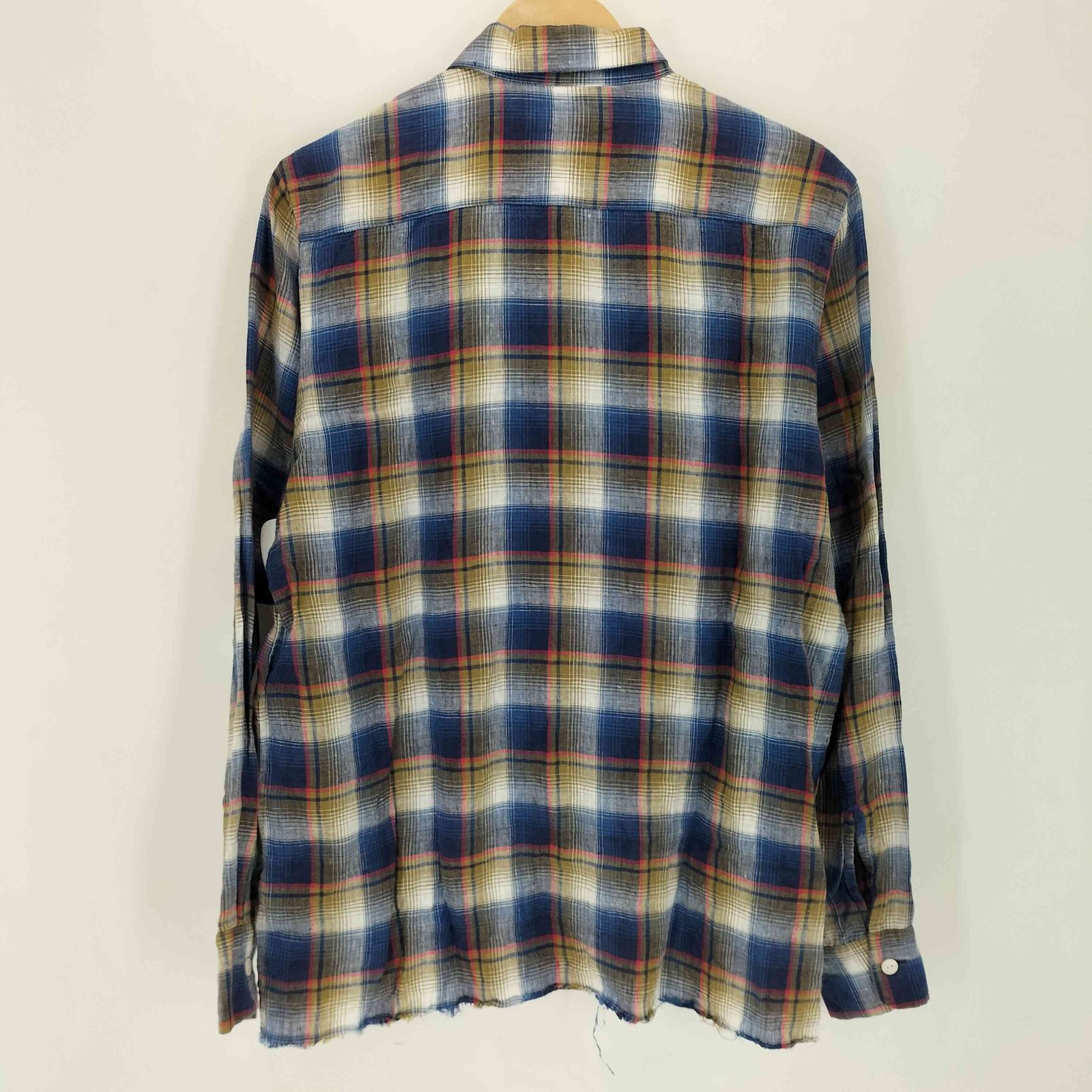 ニードルズ Needles カットオフ L/S check Shirt リネンチェックシャツ