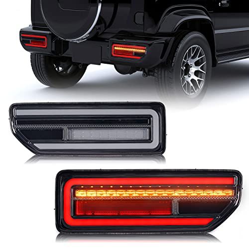 R◆新型スズキジムニー LEDテールランプ ジムニーシエラJB64 JB74 JC74 流れるウインカー テールライト 外装ランプ 左右2点セット 2018年-現行 (ブラック)