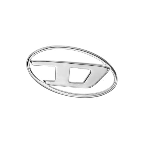 Diesel オールジェンダーシルバーステンレススチールロゴスタッドイヤリング(モデル:DX1502040), Length: 11mm, Width: 20mm, ステンレス鋼, 宝石なしpms