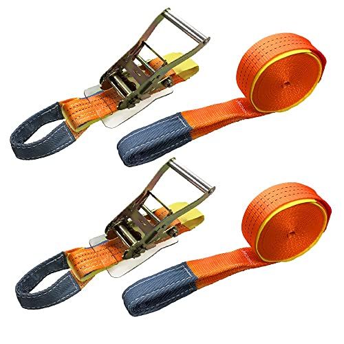 ベストアンサー 荷締め 固定ベルト ラッシングベルト タイダウン ワッカ 破断荷重 2000kg ベルト幅 50mm 固定側 0.5m ラチェットベルト Iフック ロープフック対応 アイタイプ 巻側 10m 2本セットts 722eb5af