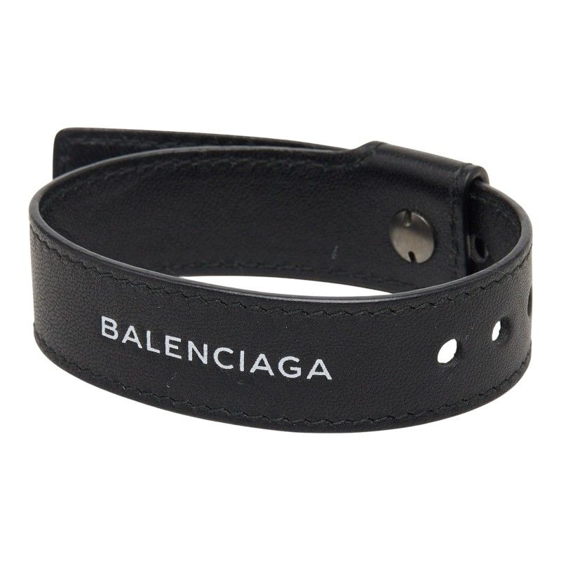 バレンシアガ PARTY パーティー ブレスレット ブラック レザー メンズ BALENCIAGA【1-0271422】