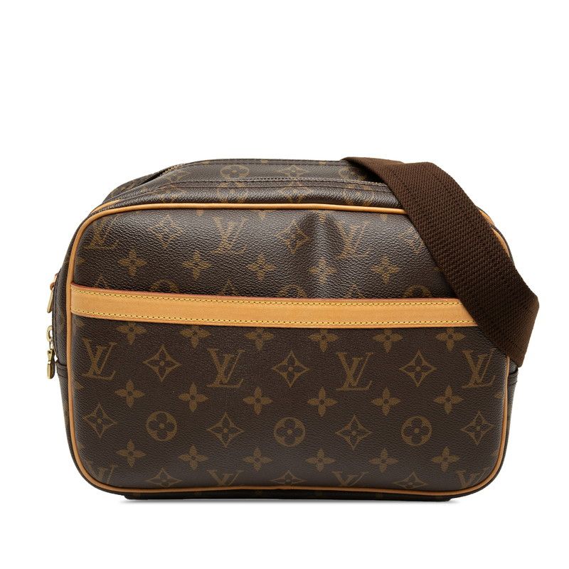 ルイ ヴィトン モノグラム リポーターPM 斜め掛け ショルダーバッグ M45254 ブラウン PVC レザー レディース LOUIS VUITTON【1-0272268】
