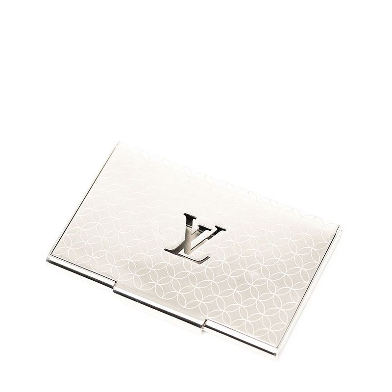 ルイ ヴィトン ポルト カルト シャンゼリゼ カードケース 名刺入れ M65227 シルバー メタル メンズ LOUIS VUITTON【1-0272990】