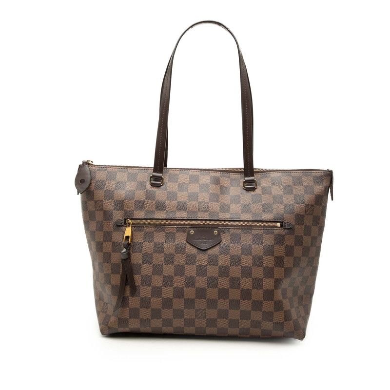 ルイ ヴィトン ダミエ イエナMM トートバッグ ショルダーバッグ N41013 ブラウン PVC レザー レディース LOUIS VUITTON【227-73159】