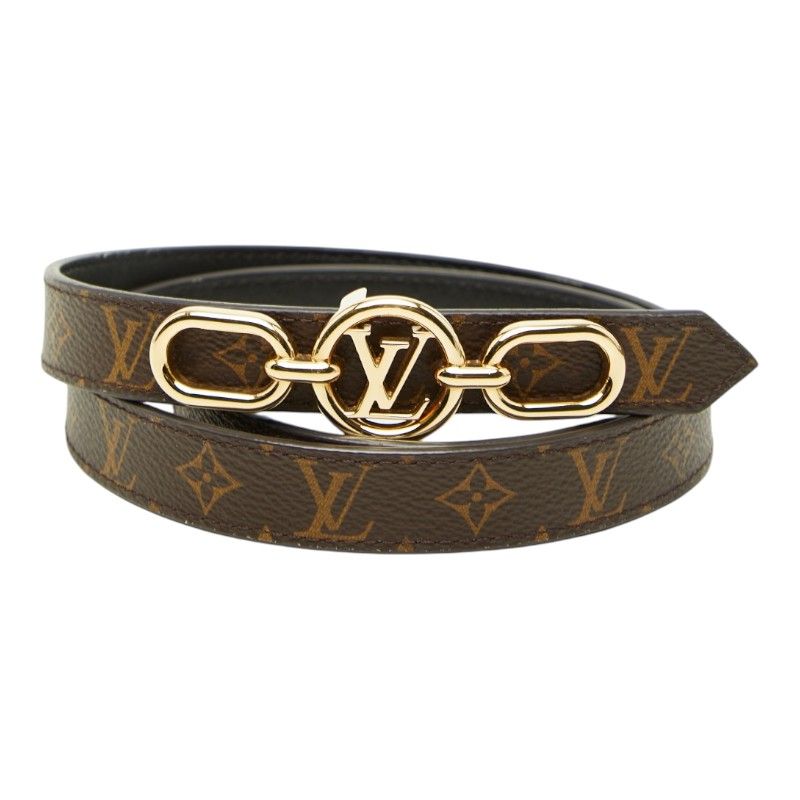 ルイ ヴィトン LV サークル プライム 20MM バックルベルト サイズ 80 32 M0510 ブラウン PVC レディース LOUIS VUITTON【1-0273454】