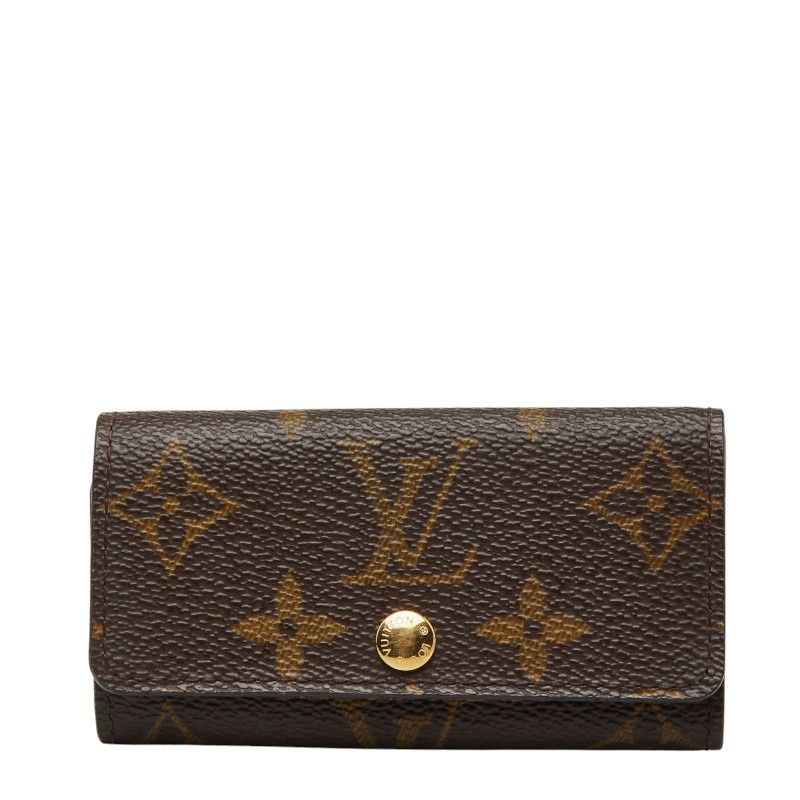 ルイ ヴィトン モノグラム ミュルティクレ4 キーケース M69517 ブラウン PVC レザー レディース LOUIS VUITTON【1-0274401】
