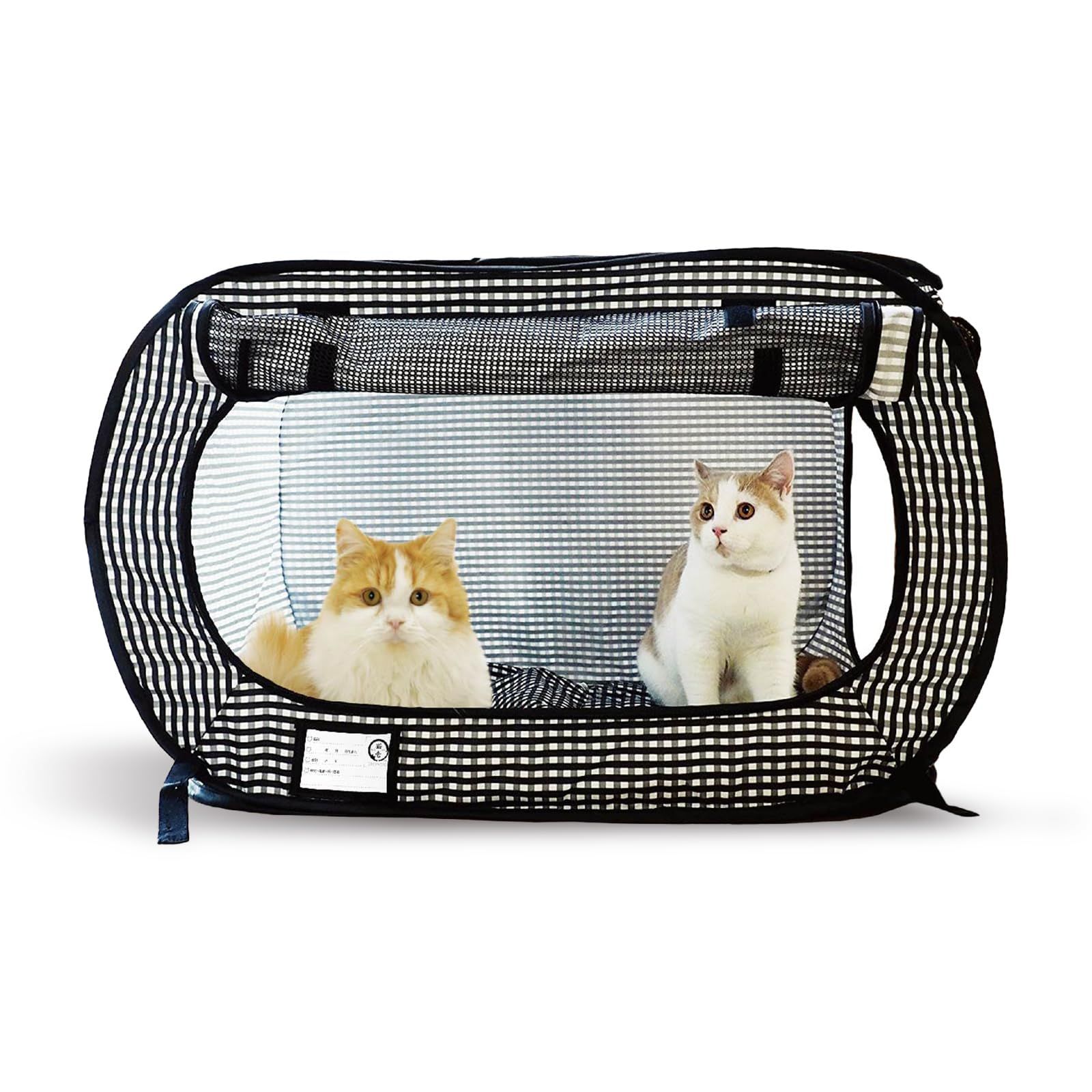 猫壱 ポータブル ケージ 折り畳み可能 防災 移動用 黒as d9ebe393