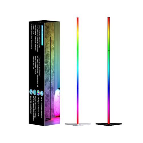 フロアーライト RGB 電気スタンド 調光 カラー/スピード調節可 LED フロアランプ USB式 パーティ 高さ140cm スタンドライト リモコン付き ゲームルーム 間接照明 北欧 音声同期機能付き floor lamp リビングルーム 89554118