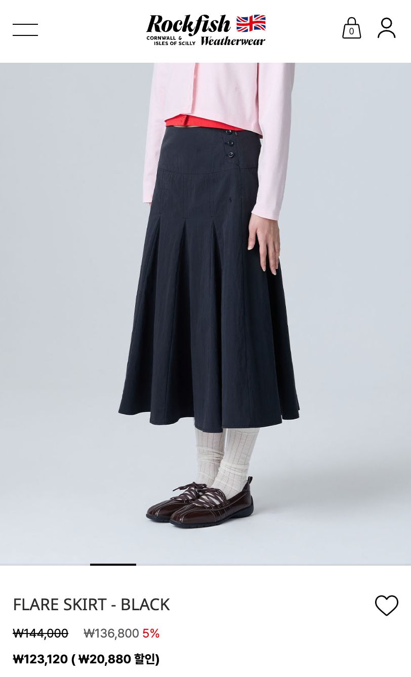 ロックフィッシュ スカート フレアスカート S