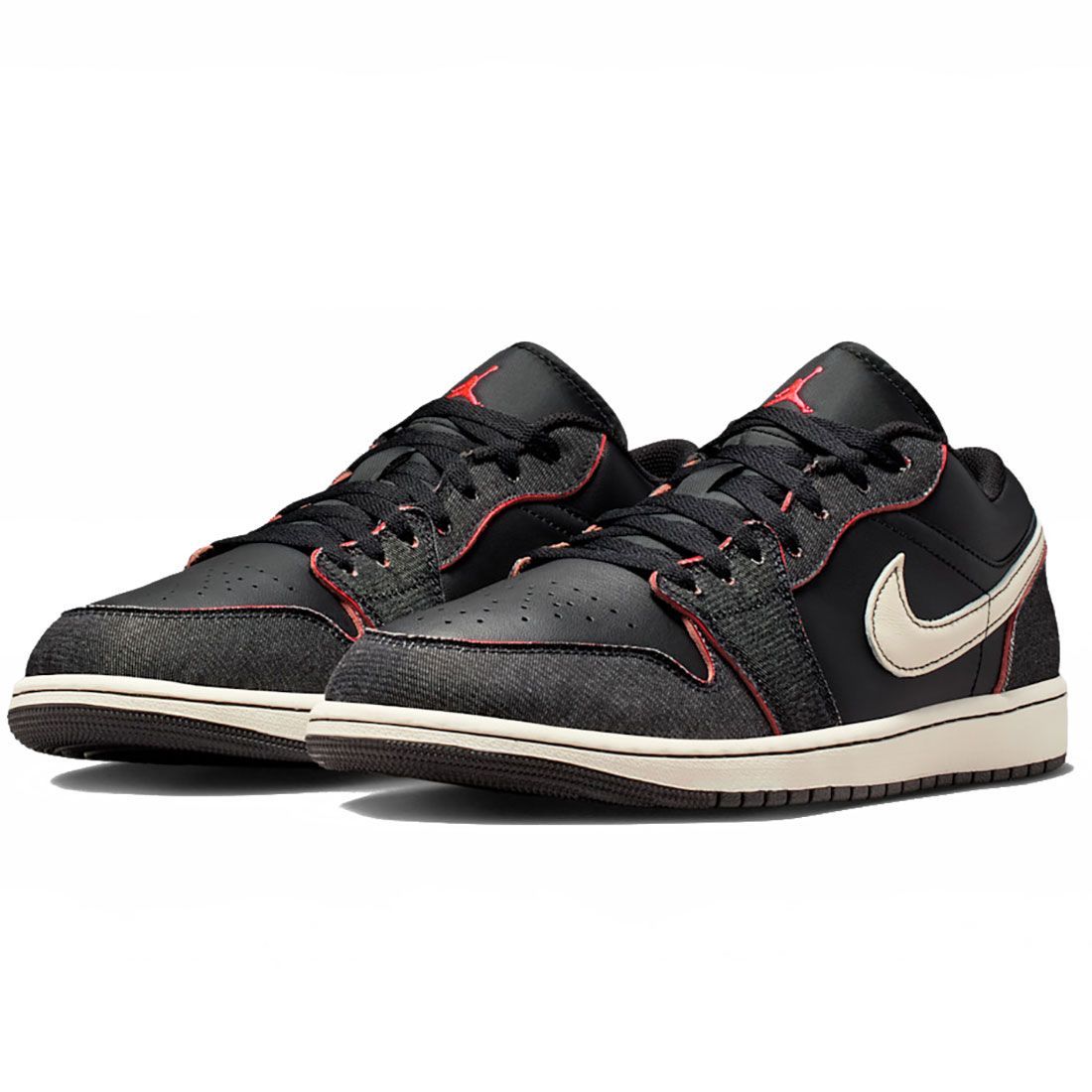[ナイキ] エア ジョーダン 1 ロー SE [AIR JORDAN 1 LOW SE] ブラック/ブラック/レーサーピンク/ペールアイボリー IR0842-010