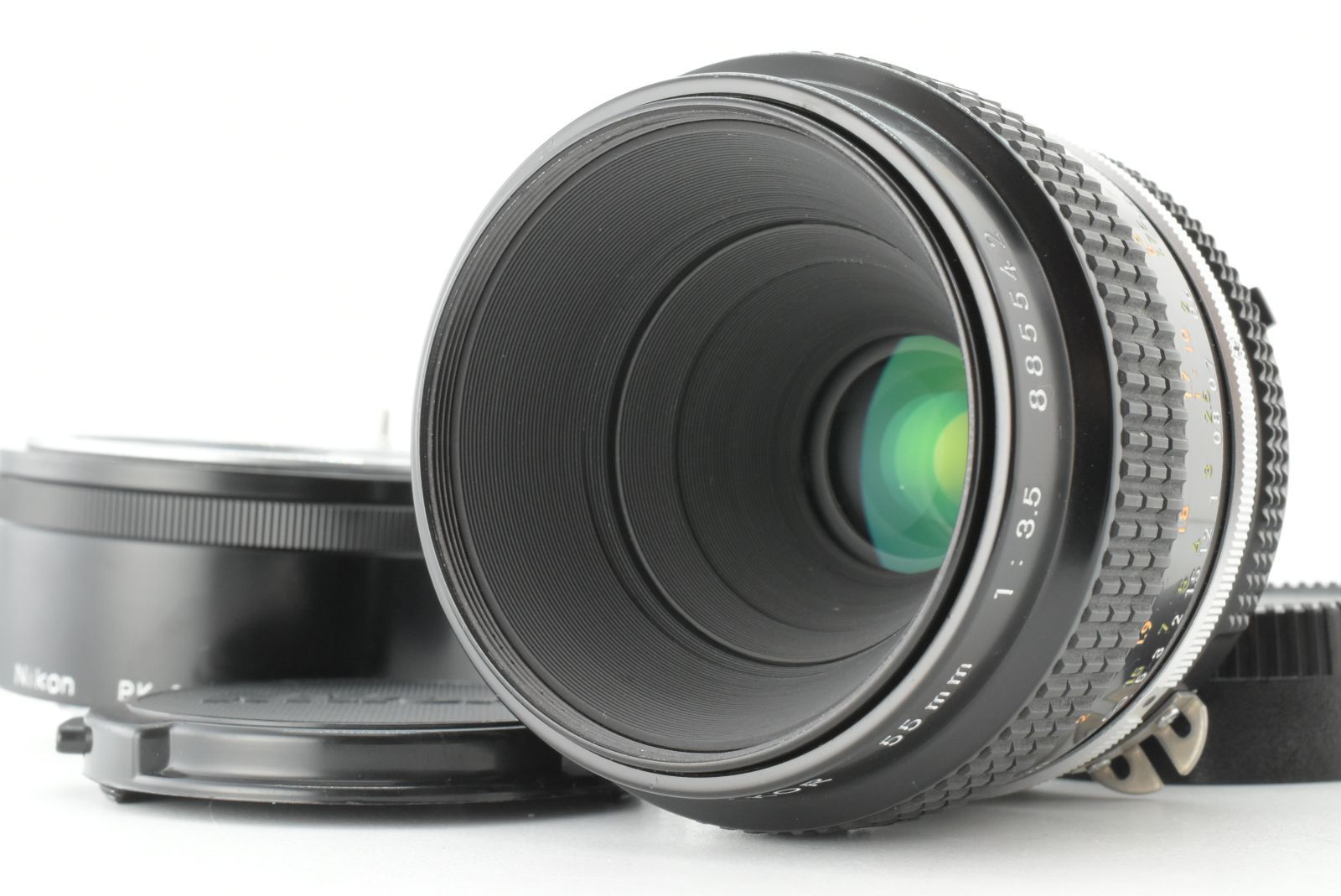 【美品】Nikon Micro Nikkor 55mm f3.5 Ai manual focus macro lens w/ PK-3 ニコン マイクロニッコール レンズ EF-TN-JP2455