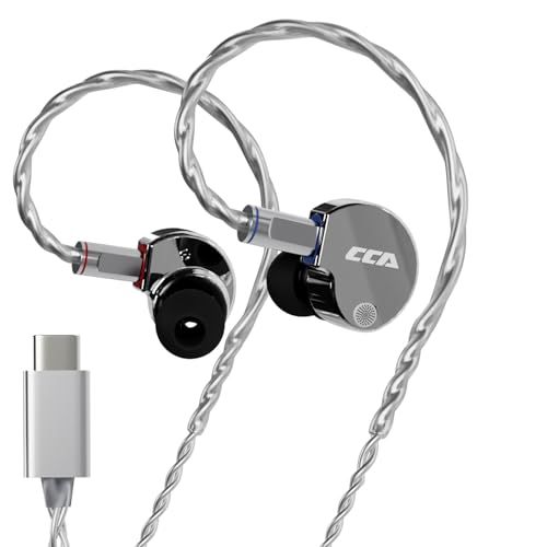 CCA Phoenix インイヤーモニターヘッドホン、デュアルマグネットダイナミックドライバー搭載IEM、ハイファイクリアサウンド＆深みのある低音、フルメタルプロフェッショナルゲーミングイヤホン（ミュージシャン・歌手向け） (マイクなし-Ty 024e4e78