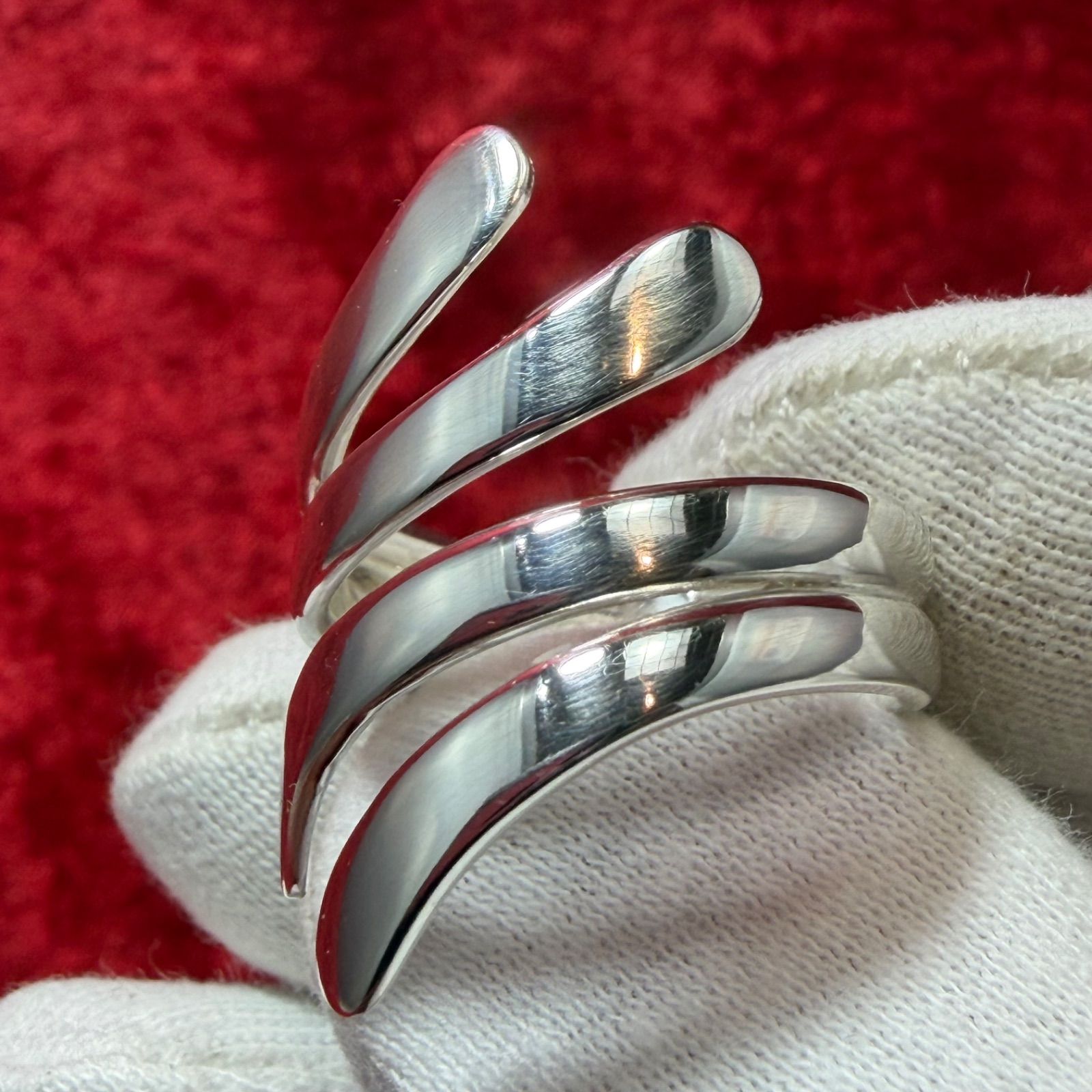 ジョージジェンセン　シルバー　SV925　約13号 トルネード　A10 リング リングサイズ14号 トルネード♯A10 ジョージジェンセン/ GEORG JENSEN