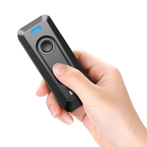 【2026最新改良】Eyoyo バーコードスキャナー 小型 ?次元 ?次元 QRコード対応 技適マーク付き バーコードリーダー ワイヤレス 連続読み取り 小型クリップ式 有線無線両方対応 USB 2.4GHz Bluetooth対応 日本語取扱説明書 図書mt