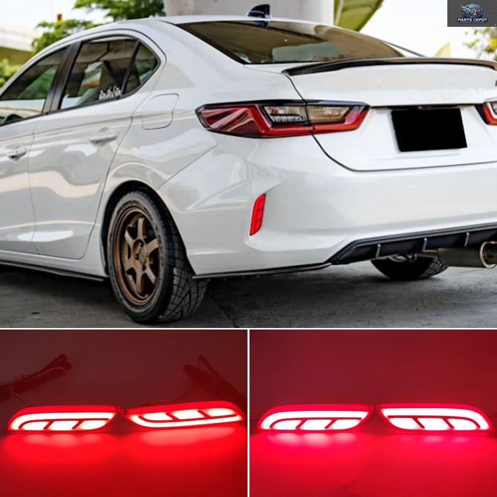 ホンダ シティ 2020 2021 2022 用リアランプ リフレクター LED リアフォグランプ バンパーライト ブレーキライト ウインカーライト