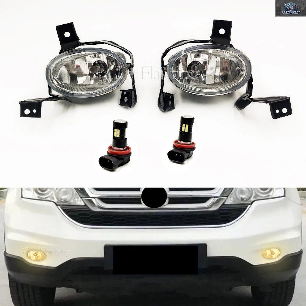 フロントバンパーフォグランプ ハロゲンフォグライト ホンダ CR-V III RE1 RE2 RE4 2010 2011 LEDフォグライト ガラスレンズ付き