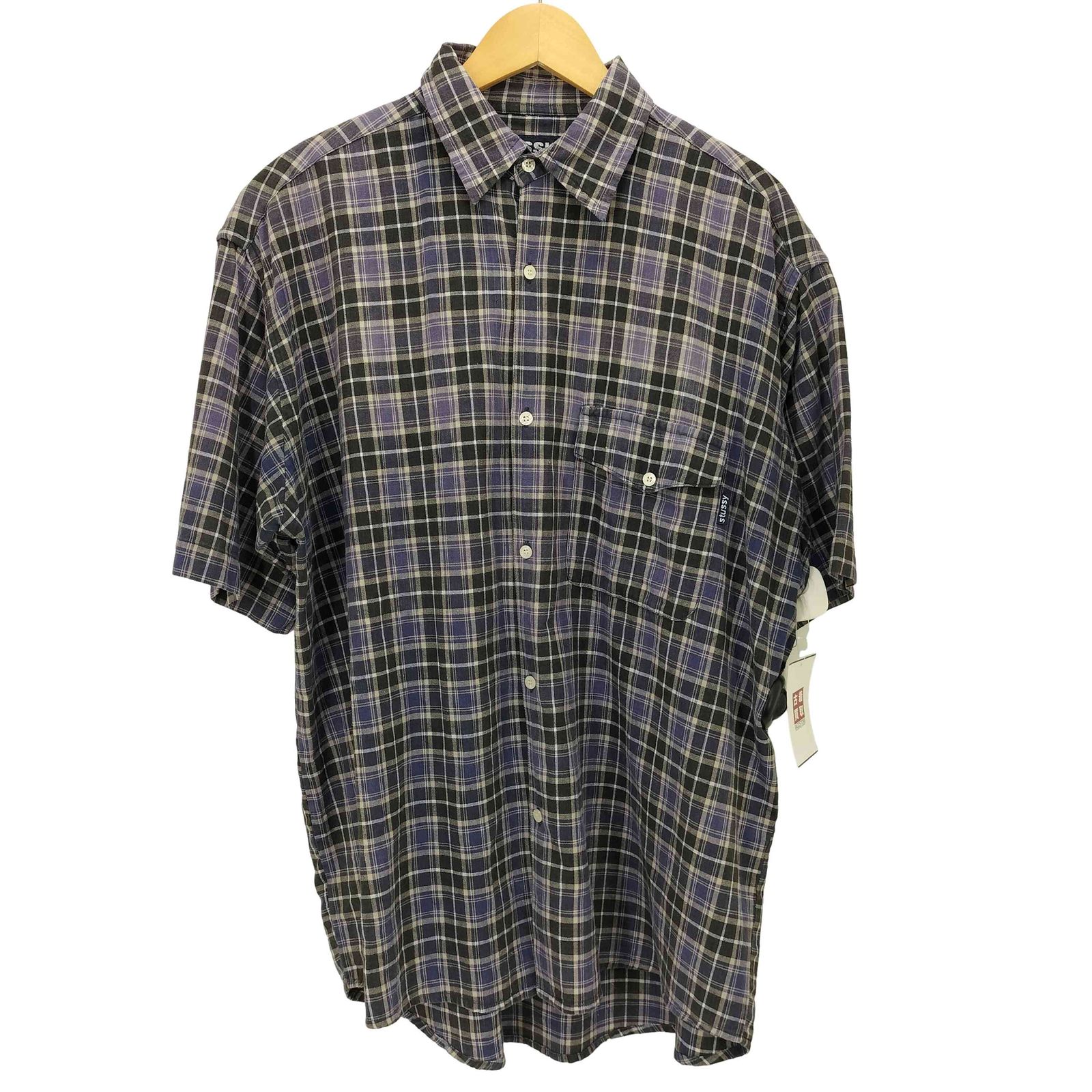 ステューシー Stussy 90s 紺タグ バーバラタグ チェック柄 半袖シャツ メンズ JPN：M 9,789円