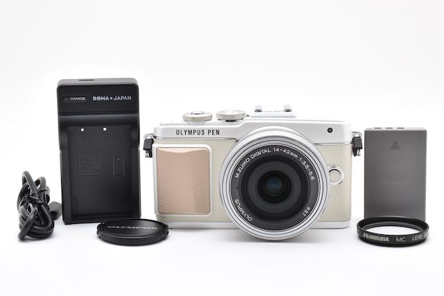 並品＞ OLYMPUS ミラーレス一眼 PEN E-PL7 14-42mm EZレンズキット