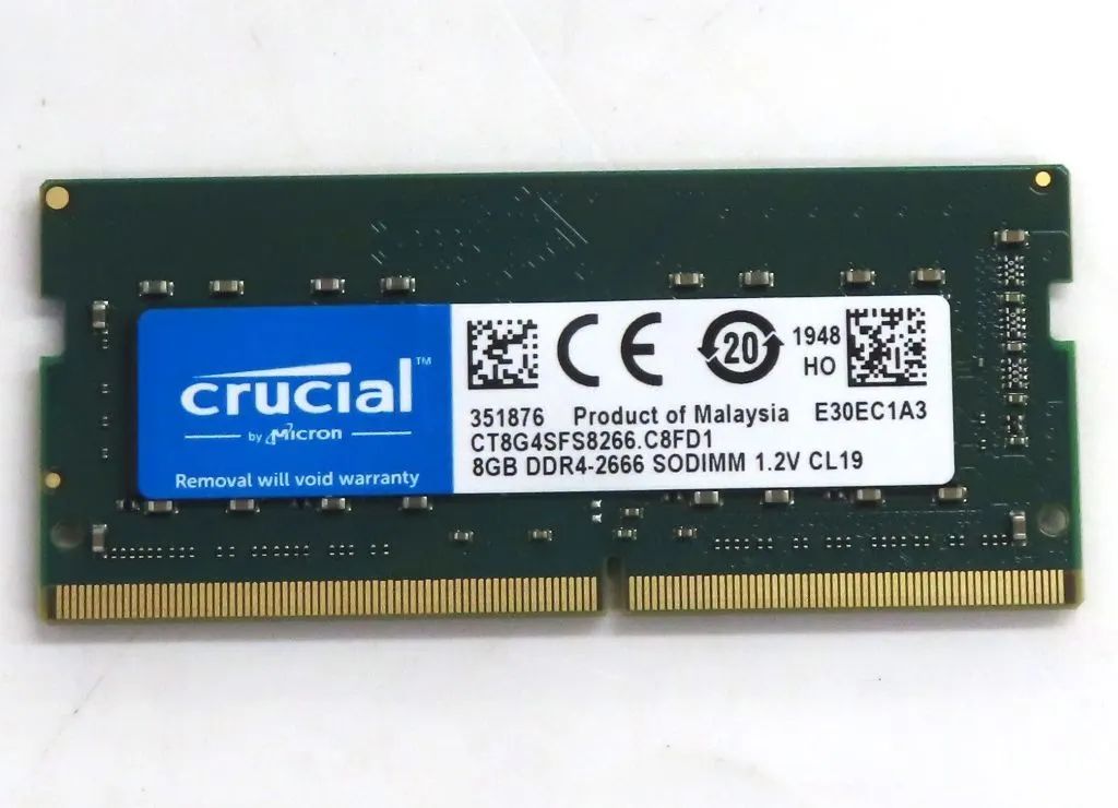 Crucial 8GB DDR4 2666MT/s PC4-21300 中古メモリ - メルカリ