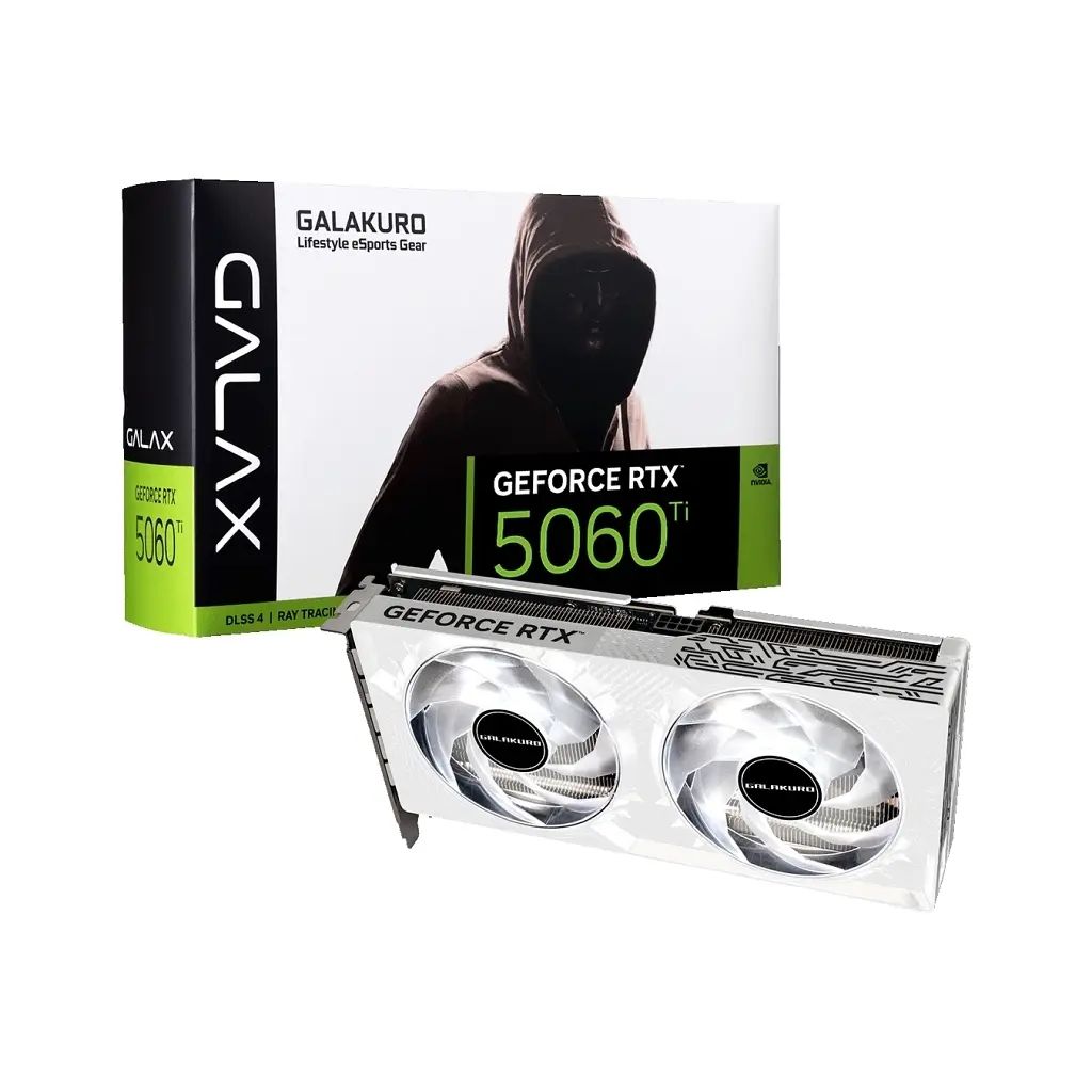 【中古】グラフィックボード 玄人志向 NVIDIA GeForce RTX 5060 Ti ホワイトカラー デュアルファン搭載 オーバークロック [GK-RTX5060Ti-E8GB/WHITE/DF/V2]