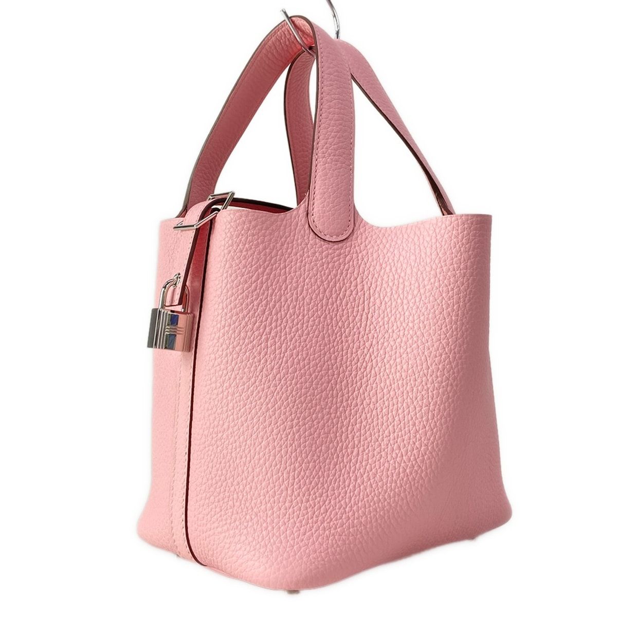 HERMES(エルメス) ハンドバッグ美品 ピコタンロックPM ローズサクラ シルバー金具