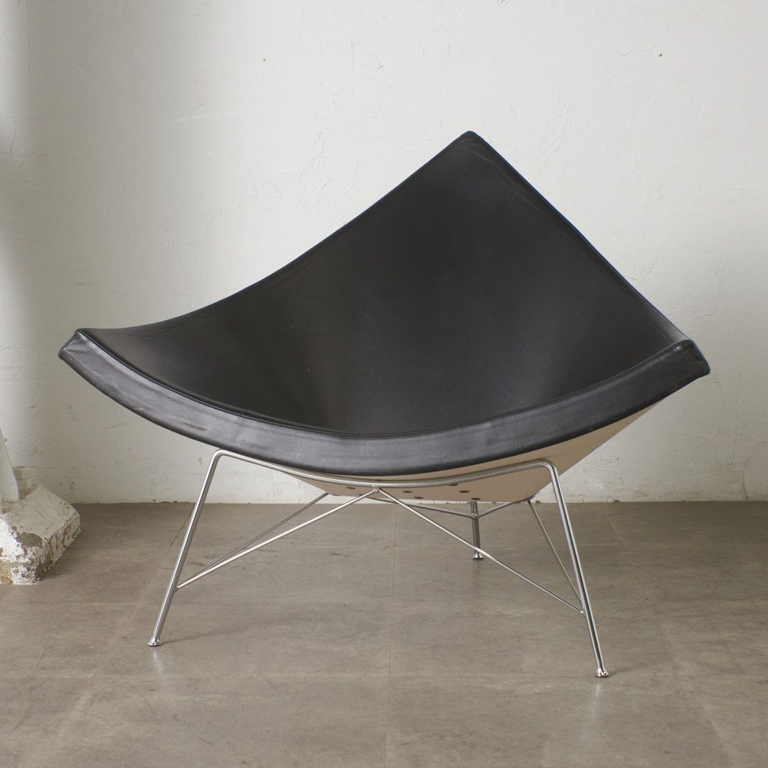 vitra ココナッツチェア ラウンジチェア チェア 本革 George Nelson 椅子 イージーチェア ヴィトラ ミッドセンチュリー モダン 100577