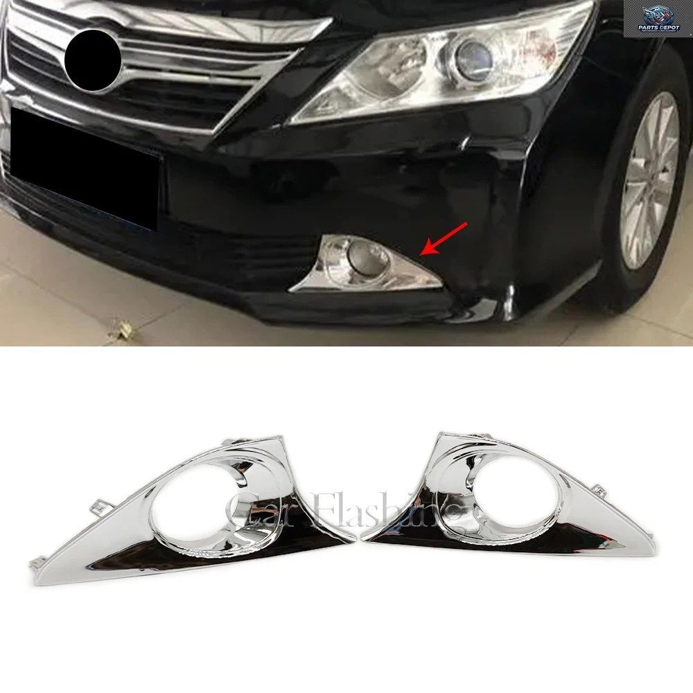 車用LEDフロントバンパーフォグライトフォグランプカバートヨタカムリオーリオンV502012-15トリムハーネス配線グリル