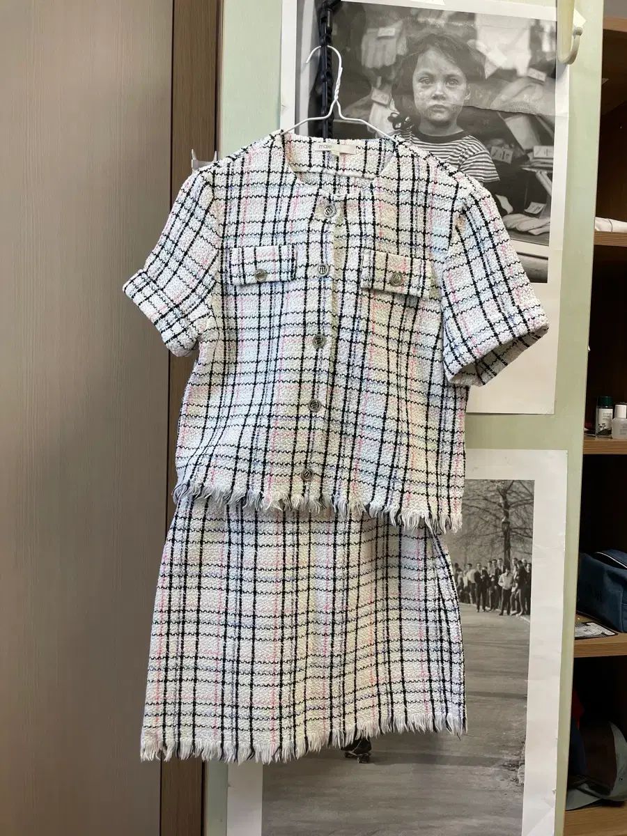 新品 maje マージュ フリンジ ツイード セットアップ (トップス/ボトムス)