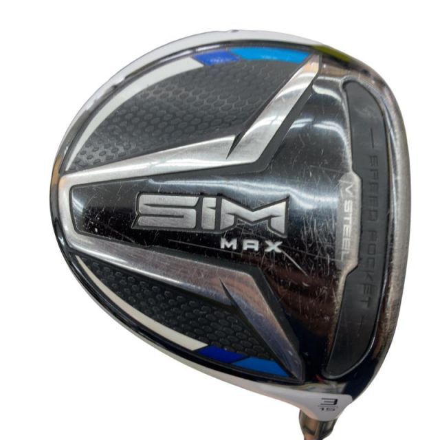 【中古】 テーラーメイド SIM MAX 3W フェアウェイウッド FW TENSEI BLUE TM50(FW) (フレックスS) メンズ 男性用 右利き 右用 Cランク ゴルフクラブ