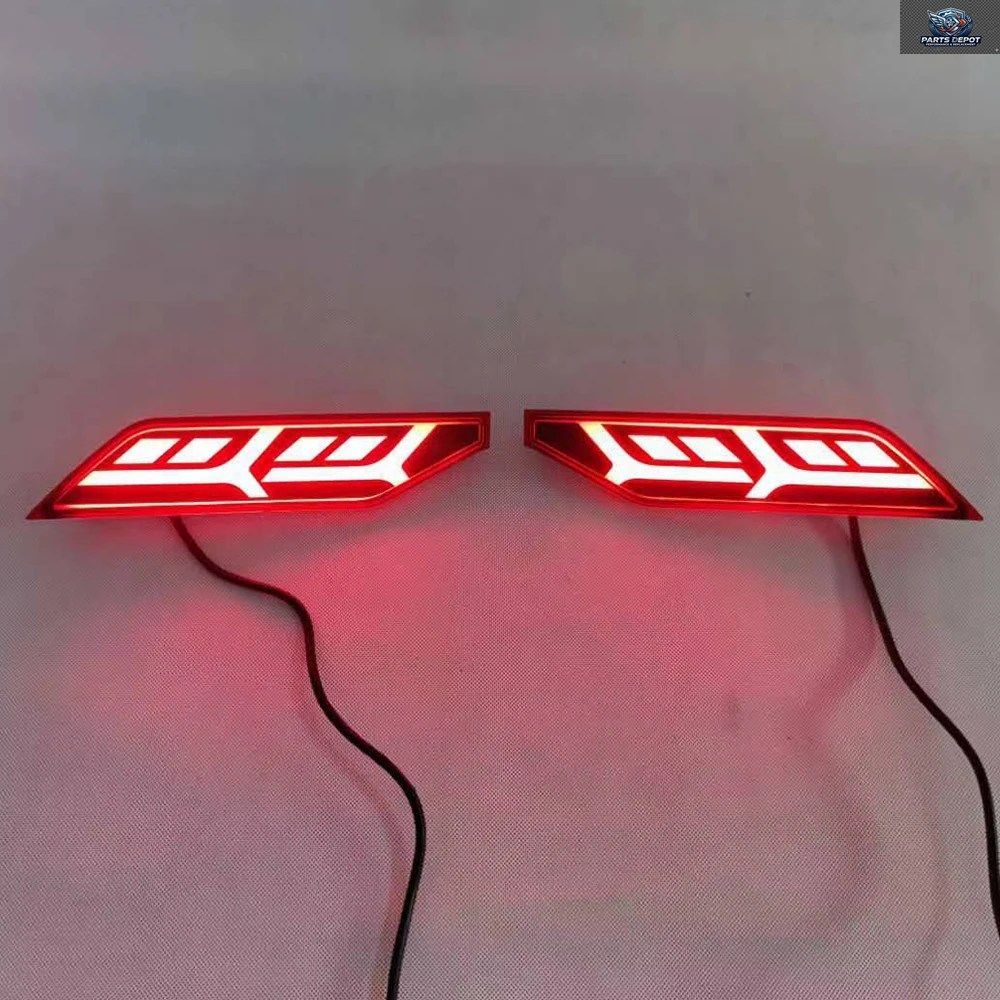 三菱パジェロモンテロスポーツ2019-21用LEDリフレクターカーリアターンシグナルバンパーライトブレーキライト1セット