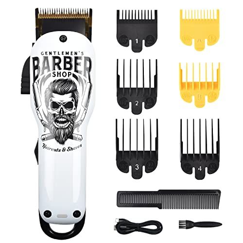 電動バリカン ヘアカッター ヒゲトリマー 充電式 ヘアクリッパー Y4-W 防水バリカン コードレス 長さ0.8-13mm調整 低騒音 切れ味 ショートヘア 散髪用セット クリスマスプレゼントpms