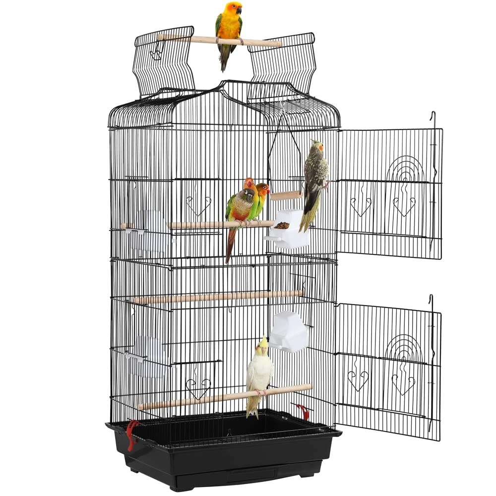 Yaheetech 鳥かご 鳥ケージ 大型 高強度 複数飼い 豪華大きい 鳥小屋 スタンドありbirdcage ブランコあり フルハウス ペット用品 おもちゃあり セキセイインコ インコ オウム オカメ コガネメキシコ コザクラ マメルリハ ウロコ アキクJu