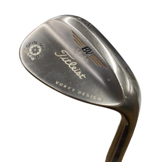 本物保証，100%新品 【中古】 タイトリスト VOKEY SPIN MILLED SM4 ブラックニッケル 58°/09° ウェッジ WG 純正特注シャフト (フレックスS) メンズ 男性用 右利き 右用 Dランク ゴルフクラブ ウェッジ