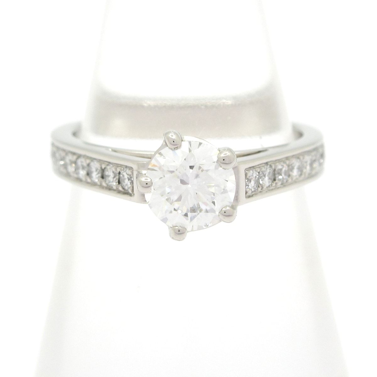 CHAUMET(ショーメ) リング美品 フリソン J3BIZZ Pt950×ダイヤモンド 0.60カラット/Color:F/Clarity:VS1/Cut:Excellent/ハーフダイヤ